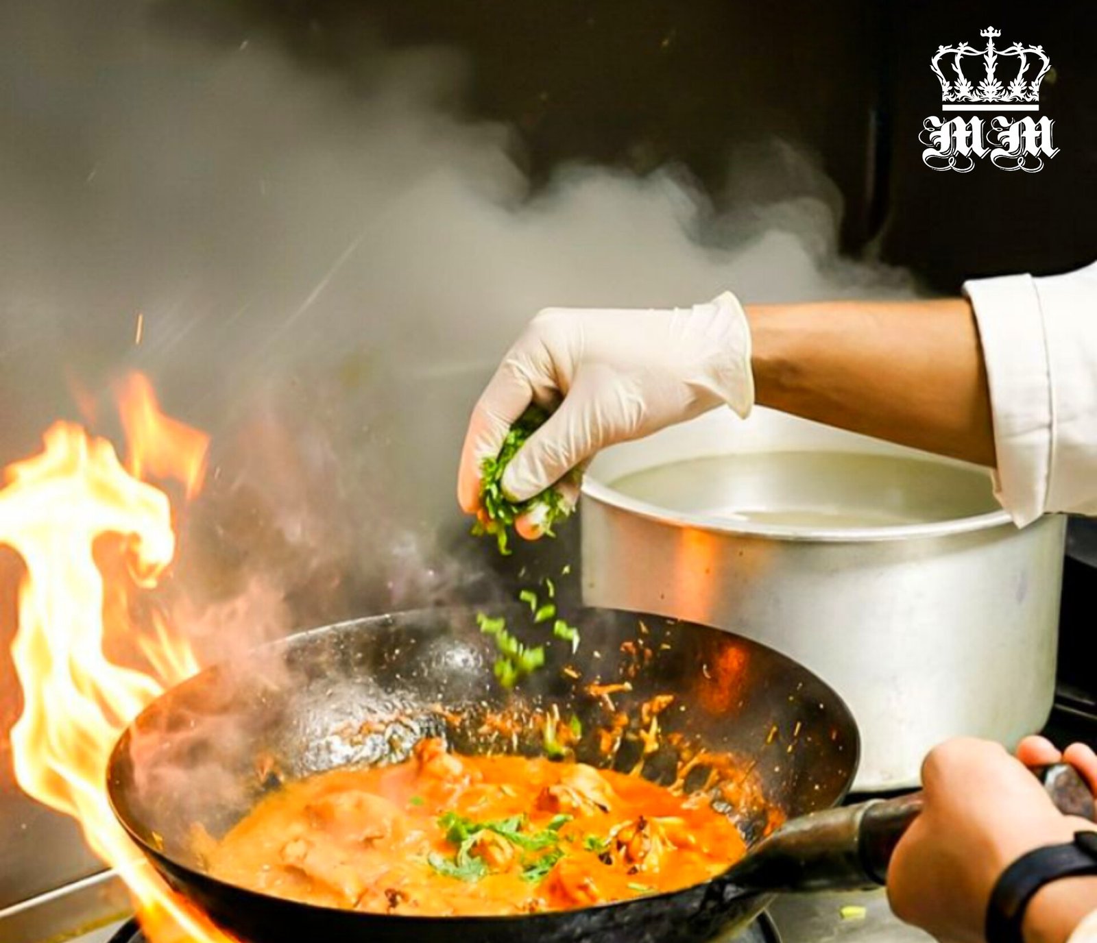 Live Chef Wok Flambé at Mahal Mubarak